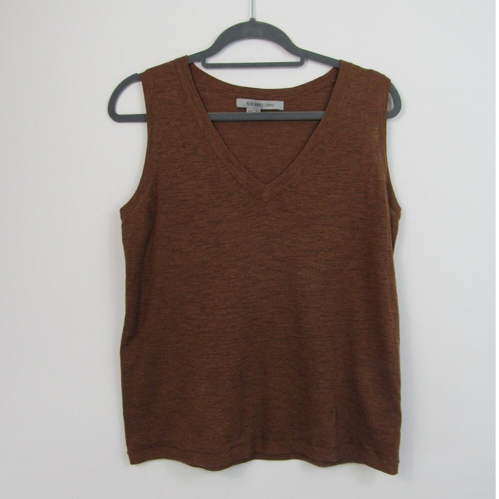 Rocky Barnes X 360 XS Brown Cotton Tank Top V Neck Wardrobe Staple
